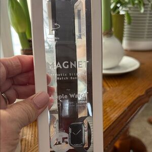 Magnet Black Silicone Watch Band for Apple Watch